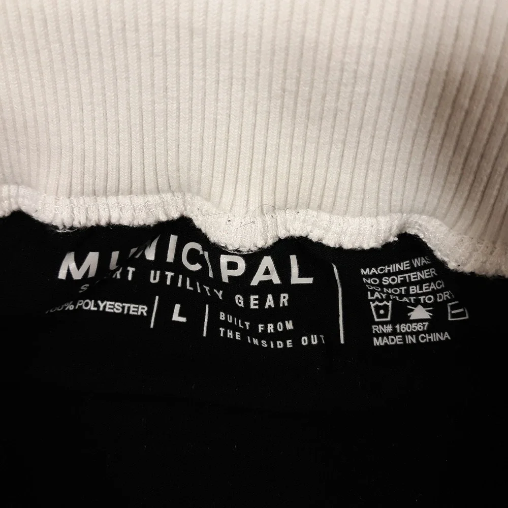 Municipal Sport Utility Gear Fleece Sweatpants Mens Large Drawstring Black
